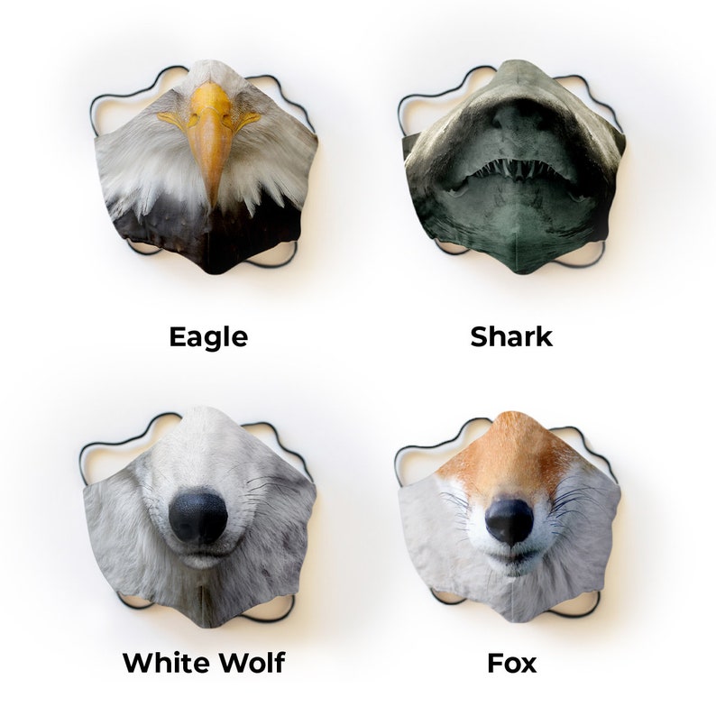 Face Masks Realistic Animal Face Masks Adult and Kid's Etsy Canada