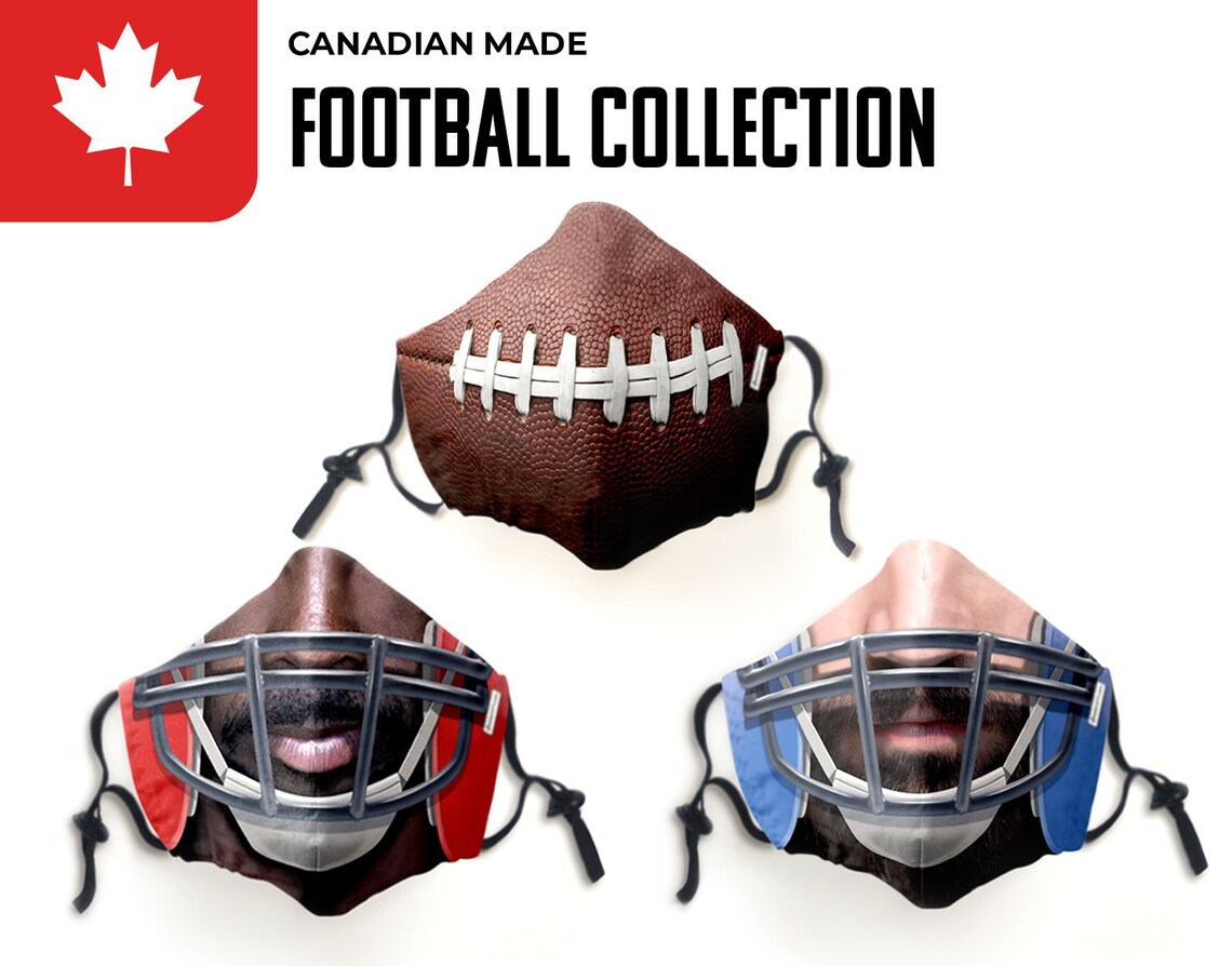 Face Mask Football Collection Adult and Kid's Etsy