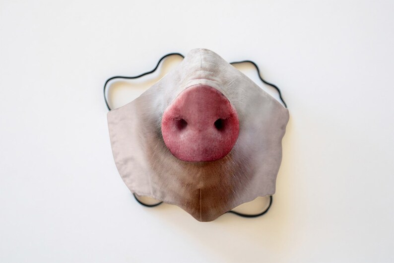 Face Mask Pig Animal Mask Adult and Kid's Reusable Etsy