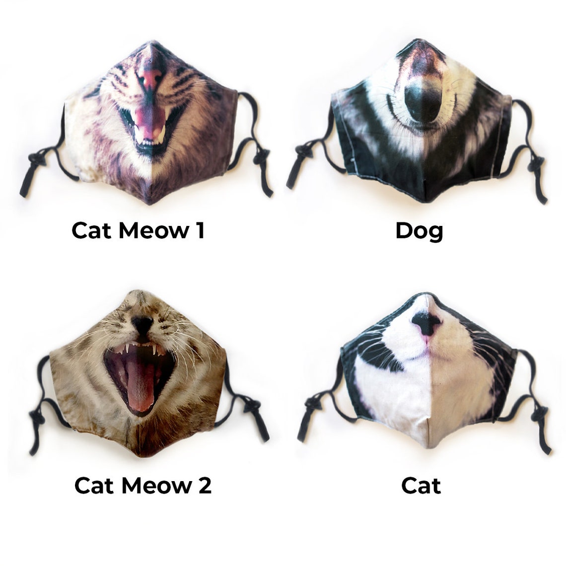 Face Mask Pet Animals Adult and Kid's Reusable Etsy Canada