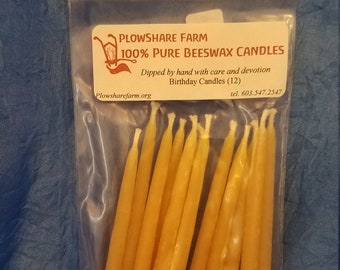 Birthday Candles 100% Beeswax