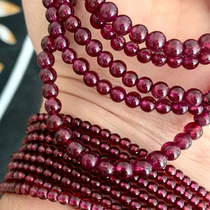 Garnet Wrap Bracelet and Necklace – Root Chakra Healing Stone, January Birthstone Jewelry