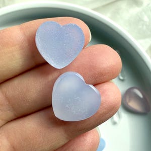 polished on one side + sparkly druzy on the other