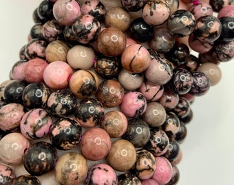 Rhodonite Bracelet – Heart Chakra Healing Crystal Jewelry