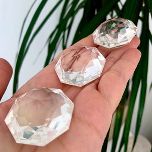 Quartz Crystal Diamond, Water Clear Quartz Prism, Crystal Jewel