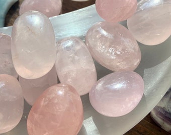 Rose Quartz Tumbles, Pink Rose Quartz Tumbled Stones, Heart Chakra Healing, Crystal Lover Gift