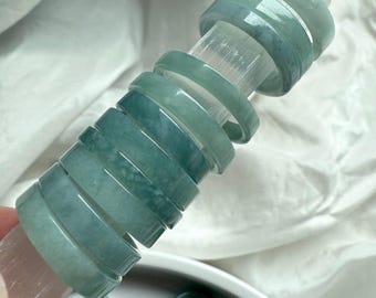 Blue Water Jade Ring – Natural Jadeite Jewelry for Peace + Heart Chakra Healing