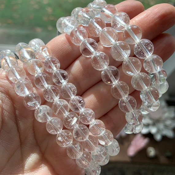 Clear Quartz Bracelet – High Quality Crystal Jewelry, Crown Chakra Healing Stones