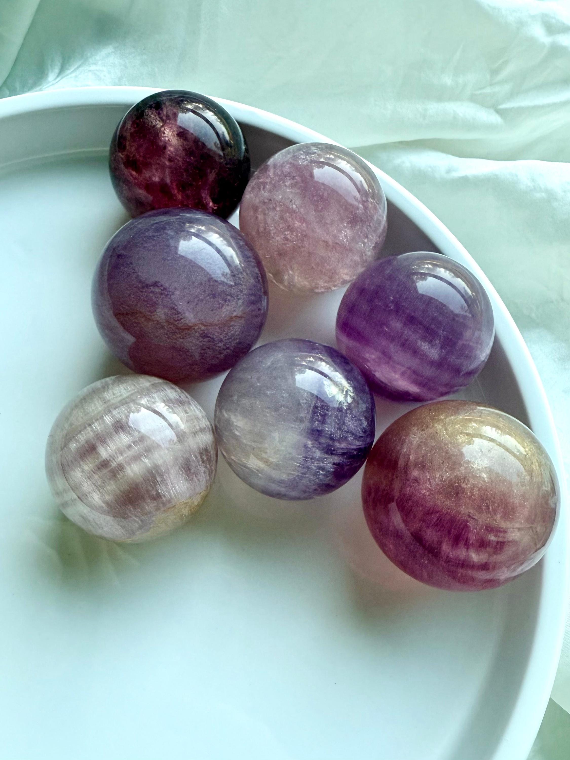 Silky Fluorite Sphere Rare - Etsy