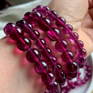 Rare Magenta Fluorite Bracelet – Pink Fluorite Crystal Jewelry for Heart Chakra Healing, Love & Balance – Gift for Women