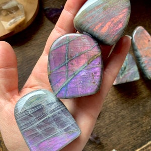 Purple Labradorite Freeform, Pastel Labradorite Crystal Freeform Tower, Third Eye Chakra Healing Stone