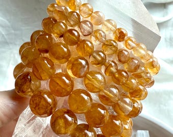 Golden Healer Quartz Bracelet – Solar Plexus Chakra Healing Jewelry for Abundance and Vitality
