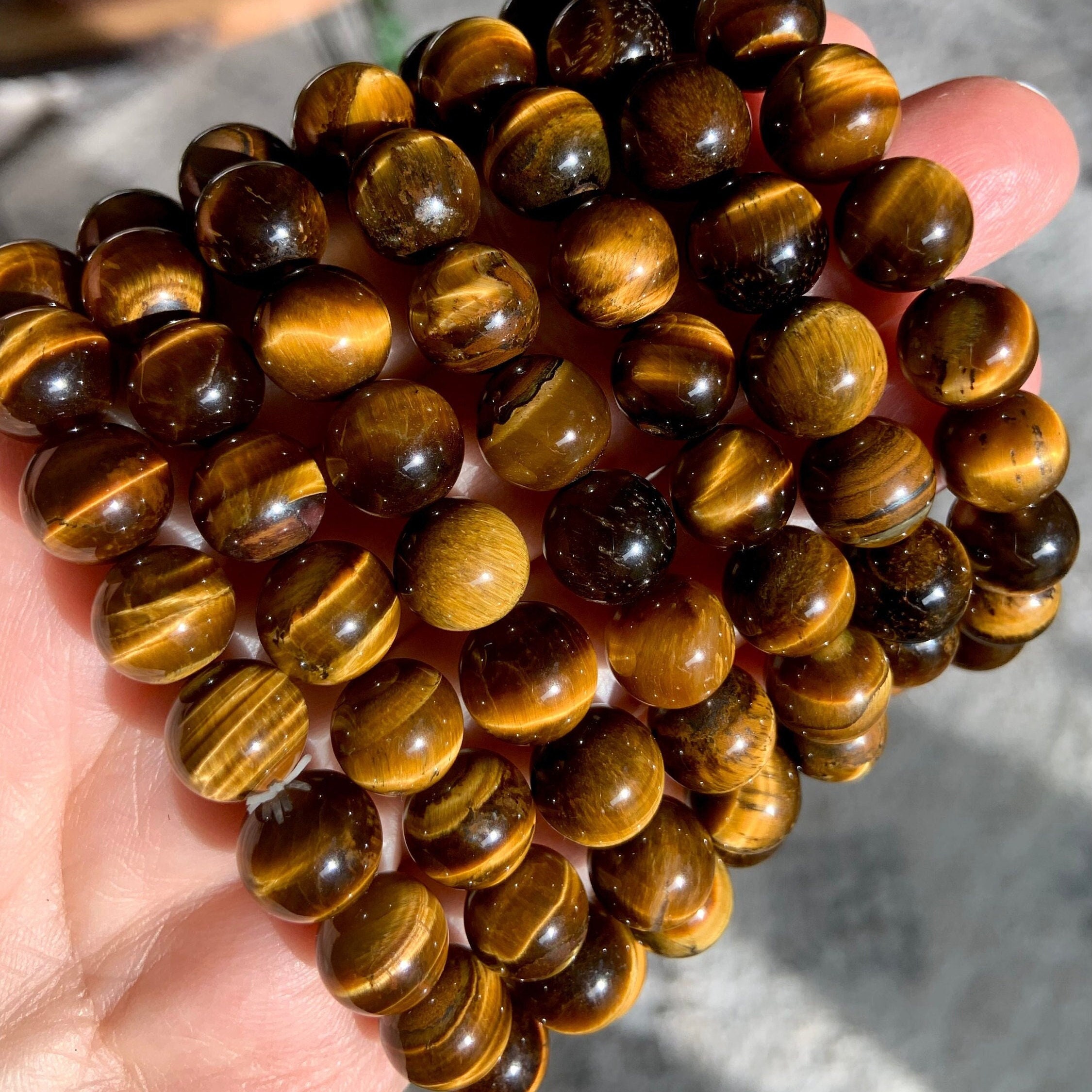 Tigers Eye Bracelet – Solar Plexus Chakra Crystal Jewelry for Confidence, Protection and Courage – Brown Gemstone Gift for Him or Her