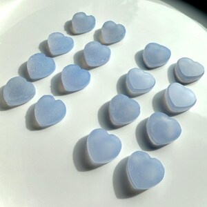 luminous Blue Chalcedony Hearts