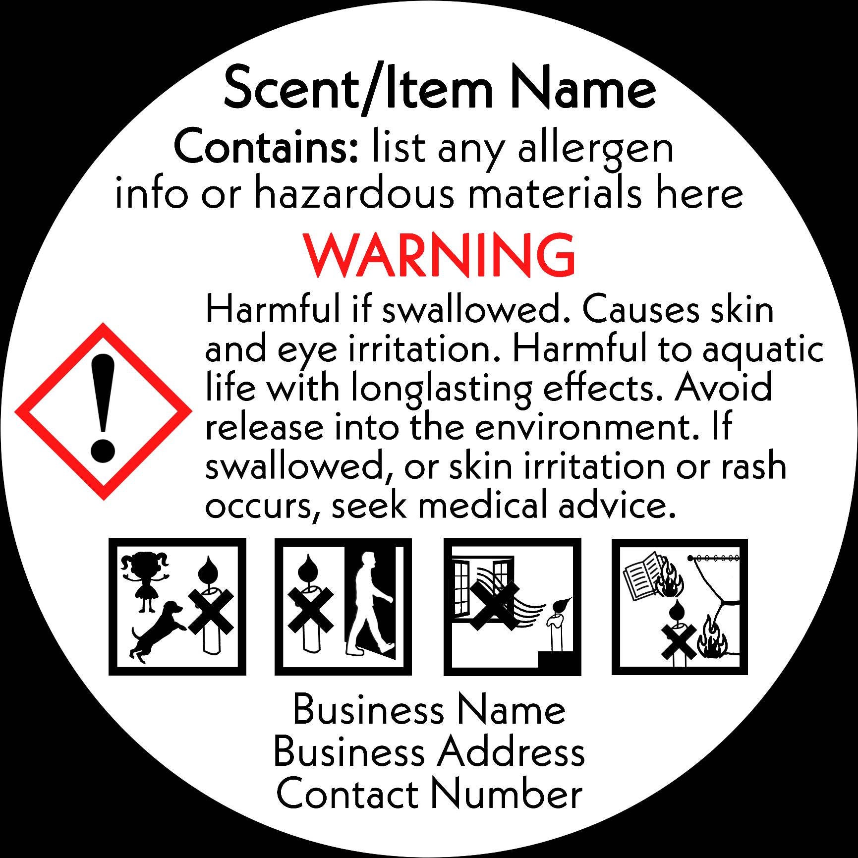 Candle Packaging Stickers Tea Light Safety Compliance Labels Etsy UK