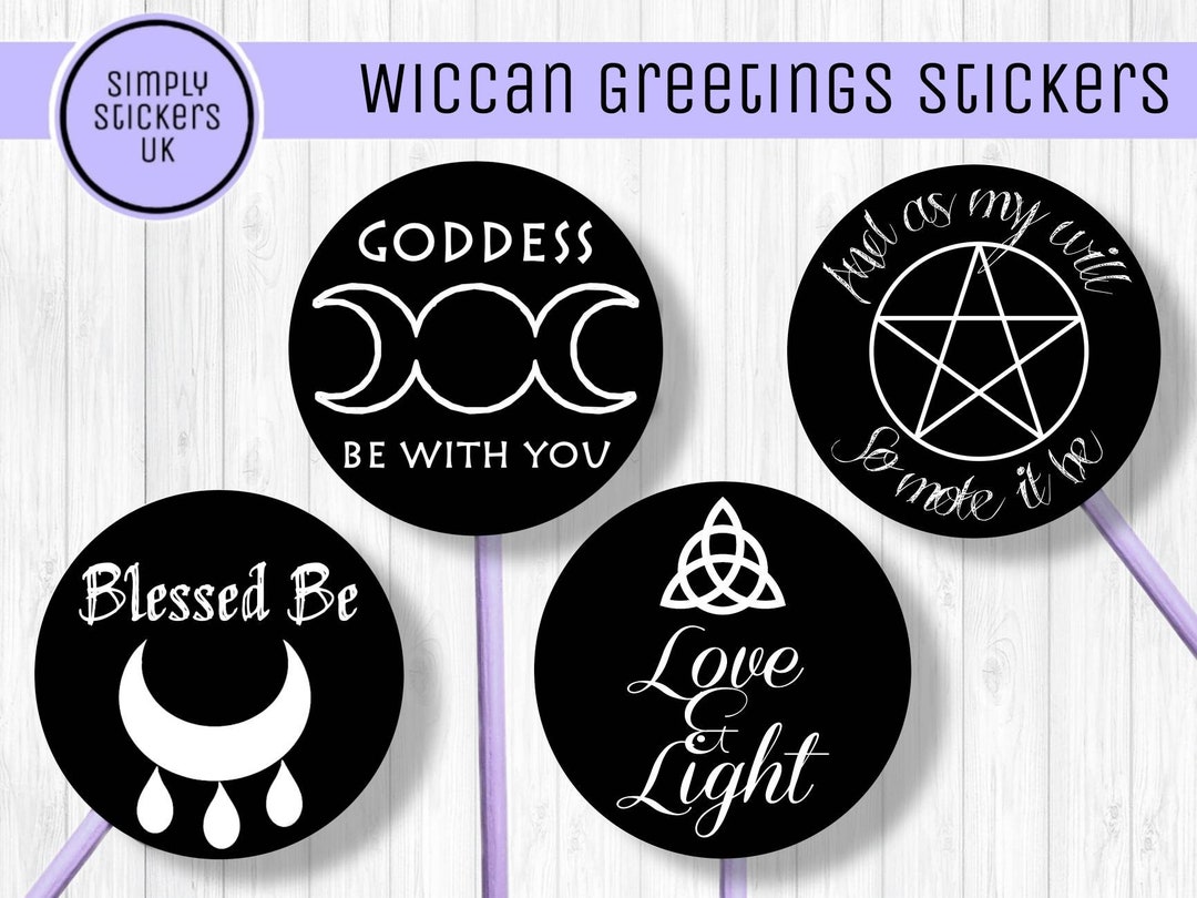 Wiccan Greetings Stickers Witch Blessings Labels / Pagan - Etsy