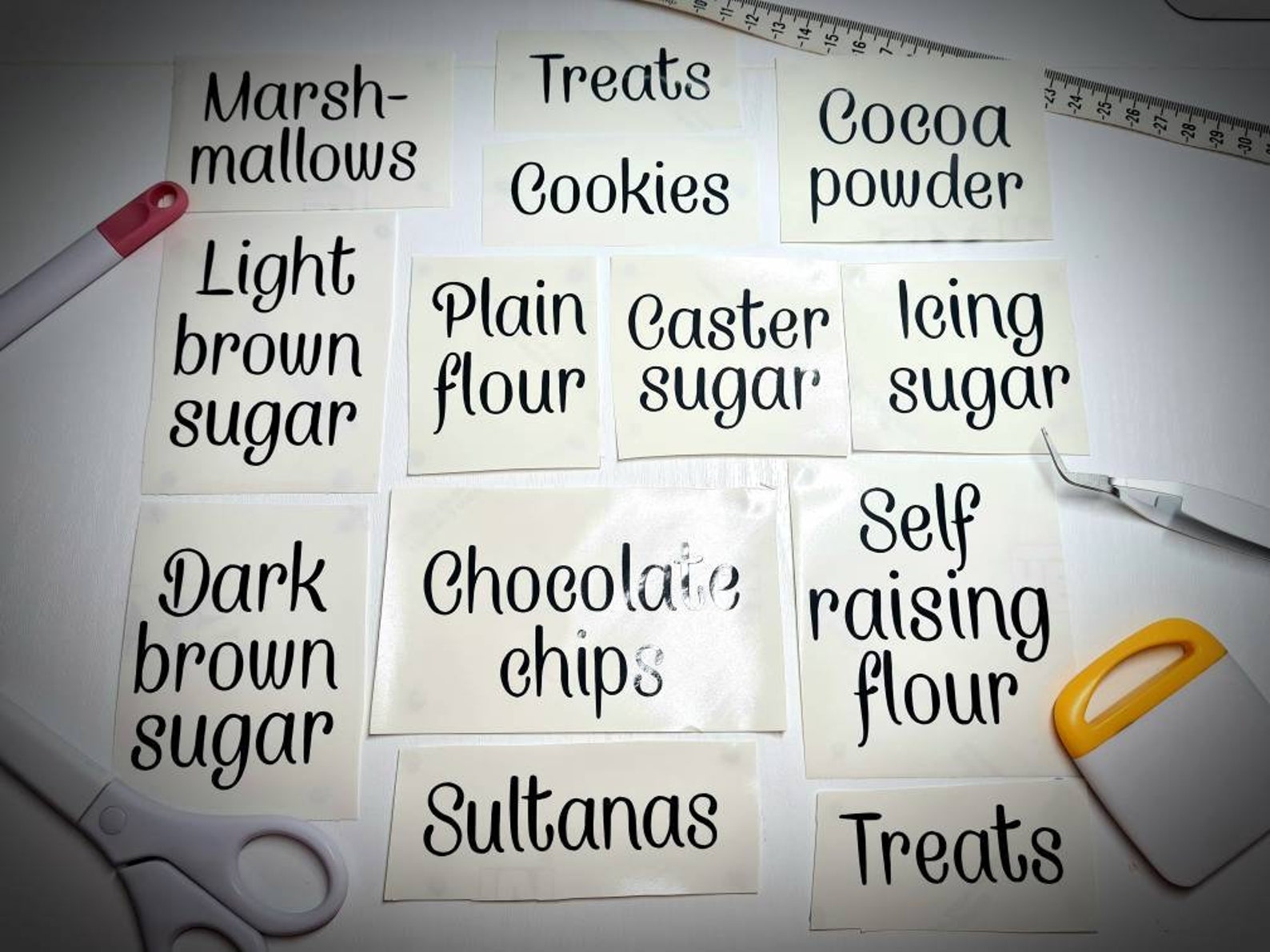 Baking Supplies Label Bundle Bakers Ingredients Vinyl Etsy UK