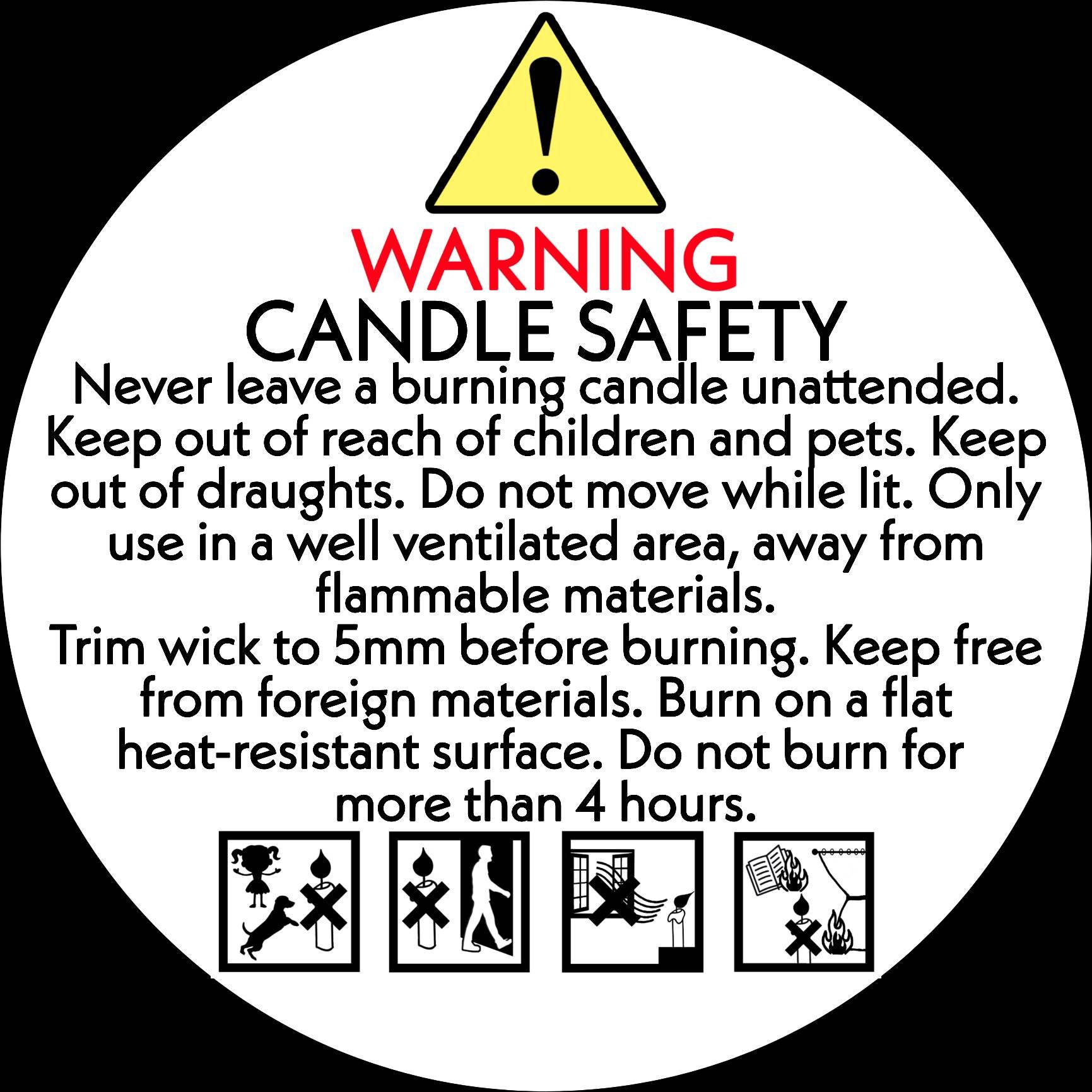 Candle Packaging Stickers Tea Light Safety Compliance Labels Etsy UK
