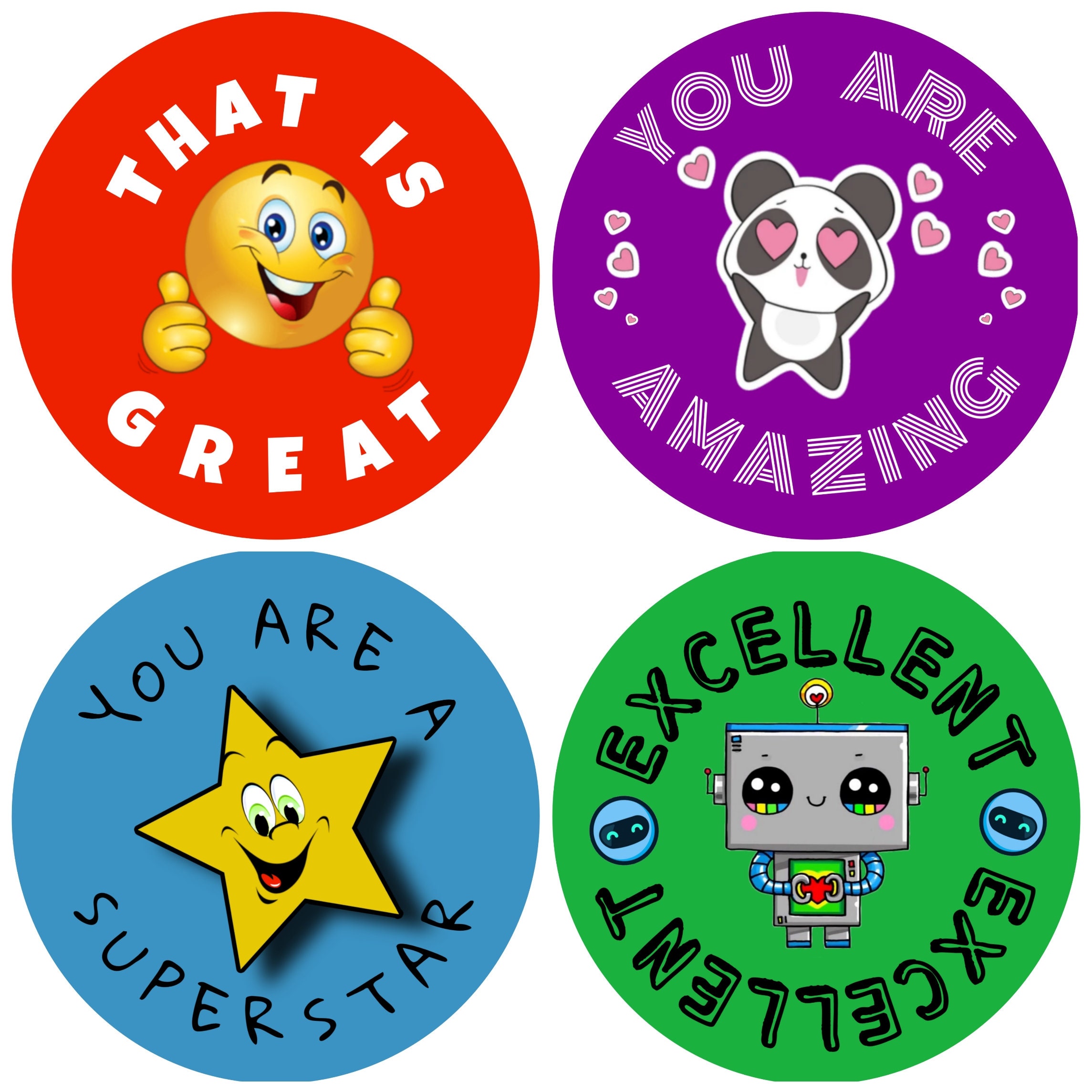 Childrens Reward Stickers Good Behaviourreward Chart Etsy