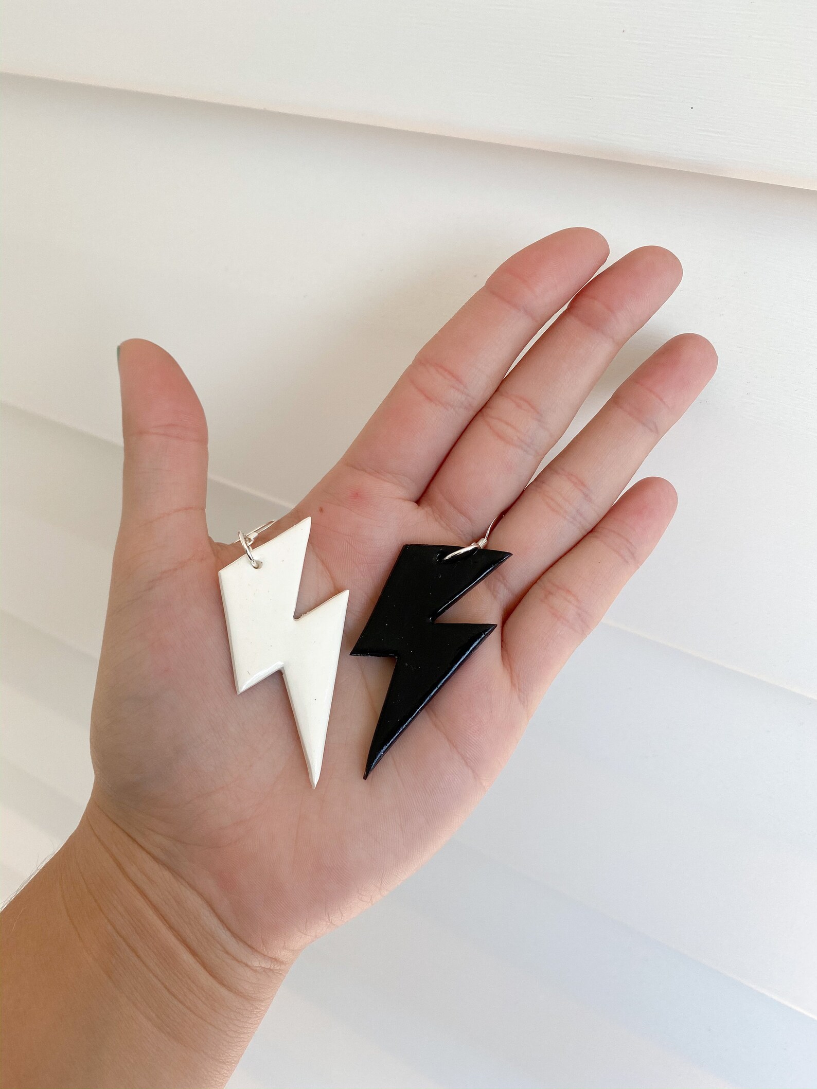 POLYMER CLAY EARRINGS lightning bolts lightweight Etsy