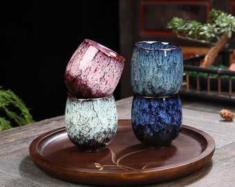 Persicana Minimalist Glazed Clay Tea Cup Japanese Style Kung Fu Tea Cup / Espresso / Matcha / Green Tea / Pottery