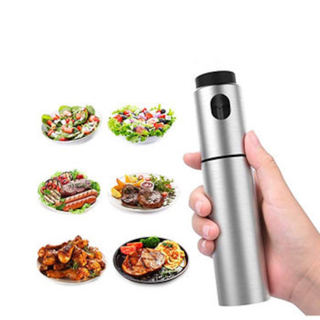 Stainless Steel Olive Oil Pump Refillable Spray Bottle Dispenser BBQ