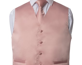 Men&#39;s 3-Piece Premium Satin Vest - Necktie –  Pocket Square Set for Formal Events, Weddings, Parties, and other Milestones