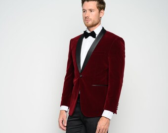 maroon jacket suit