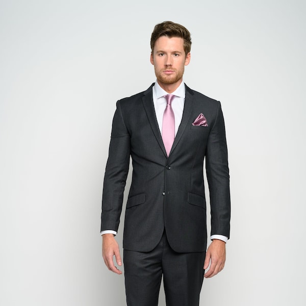 Charcoal Grey Suit Etsy