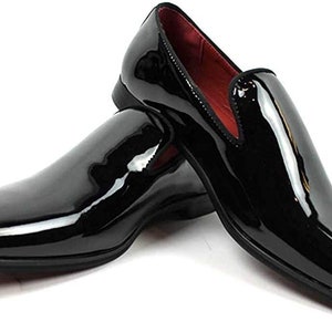 Men's Patent Leather Loafer Shoes Perfect for Weddings, Parties, and ...