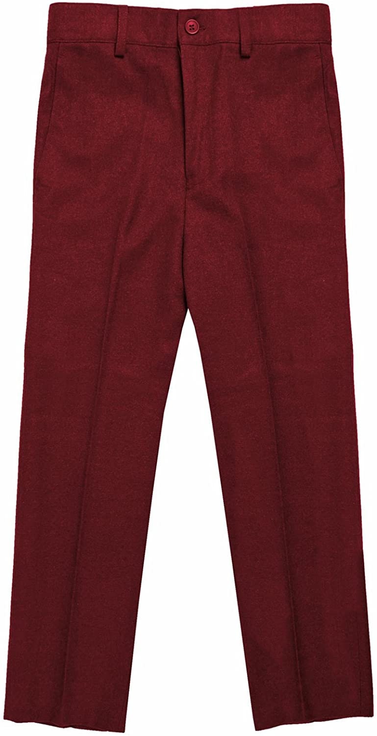 Boy's Burgundy Slim Fit Dress Pants Perfect for Weddings, Parties, Everyday, and other Milestones Boy's Burgundy Slim Fit Dress Pants Perfect for Weddings, Parties, Everyday, and other Milestones