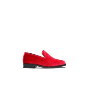 Boy's Red Velvet Loafer Shoes perfect for Weddings, Parties, and other Milestones image 3