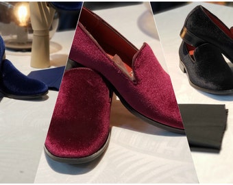 Parties perfect for Weddings Black, Blue, Burgundy and other Milestones Shoes Boys Shoes Loafers & Slip Ons Boy's Velvet Loafer Shoes 
