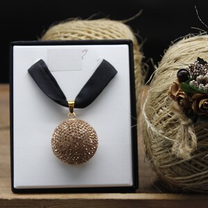 Men's Gold Brooch Sphere Bow Tie Medallion (Gold Disco) perfect for Weddings, Grooms, Groomsmen, Prom, or Everyday.