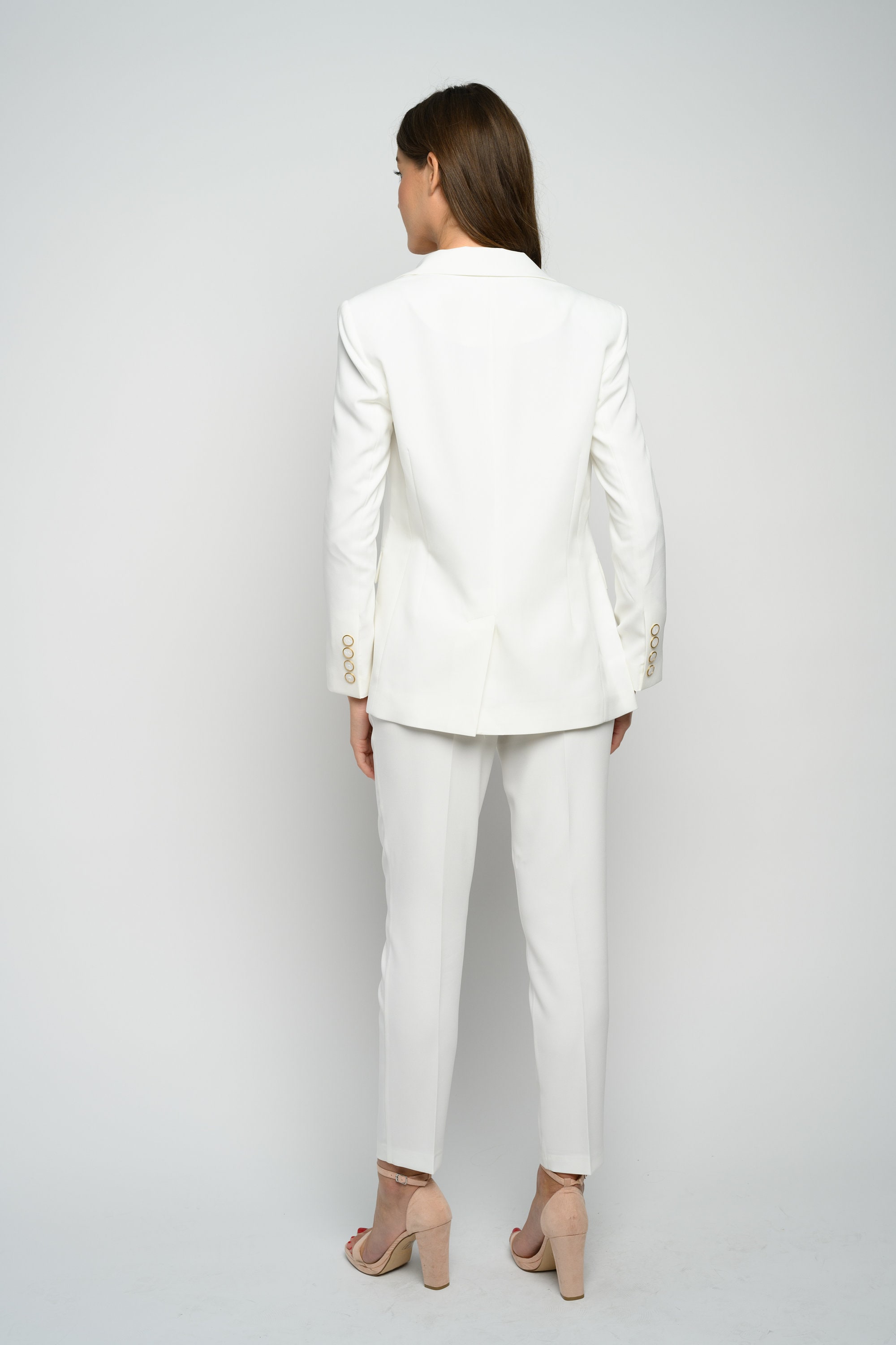 Women's 2-piece Ivory Slim Fit Luxe Suit Perfect for - Etsy