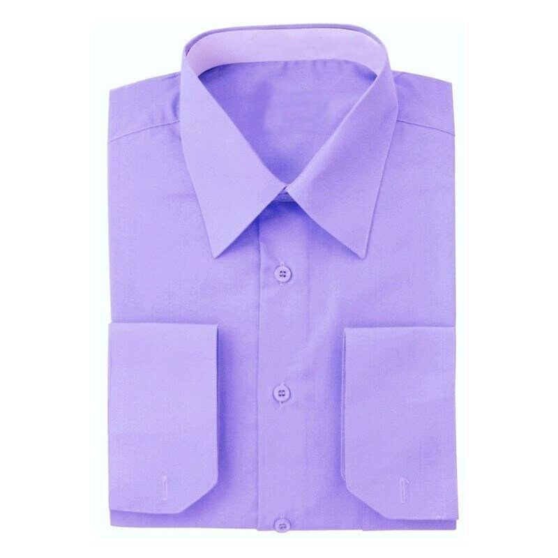 fitted lace wedding dress Comfort Stretch Non-Iron Check Dress Shirt - Purple