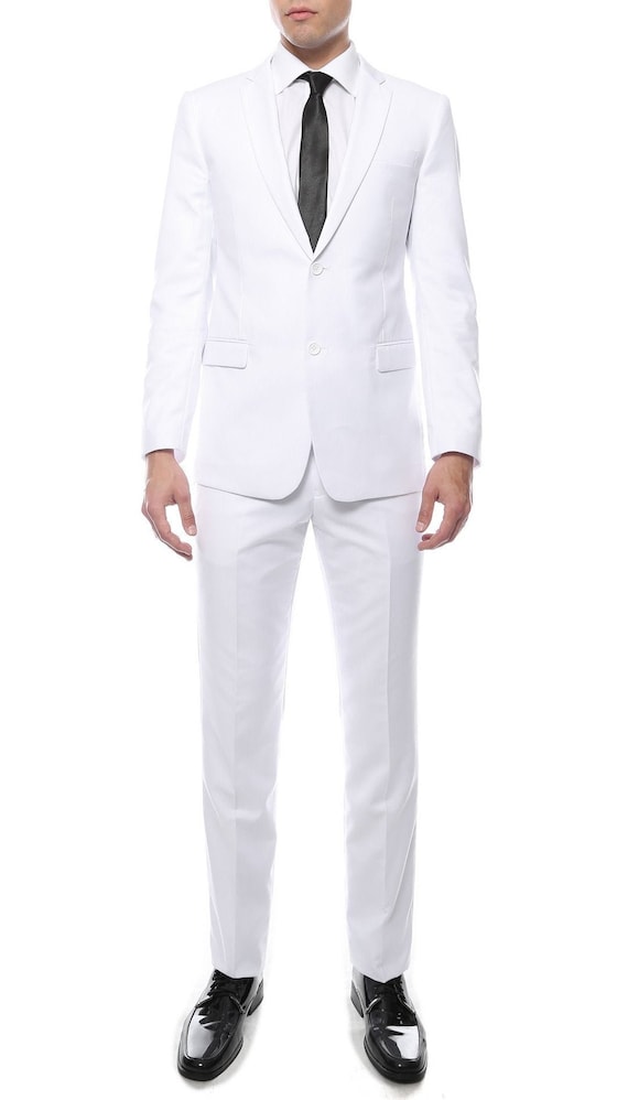Men's White 5-Piece Slim Fit Suit Special Sale | Etsy