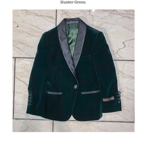 Boy's 3-pieces Velvet Shawl Lapel Tuxedo Jacket Vest and | Etsy