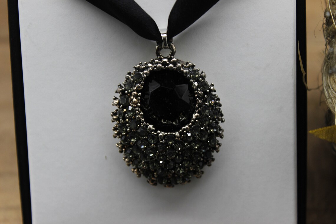 Men's Black Brooch Bow Tie Medallion black Hive Perfect Etsy