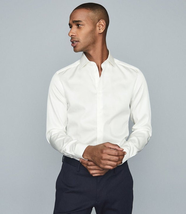 Men's Dress Shirt Long-sleeve Button Down blush Rose - Etsy