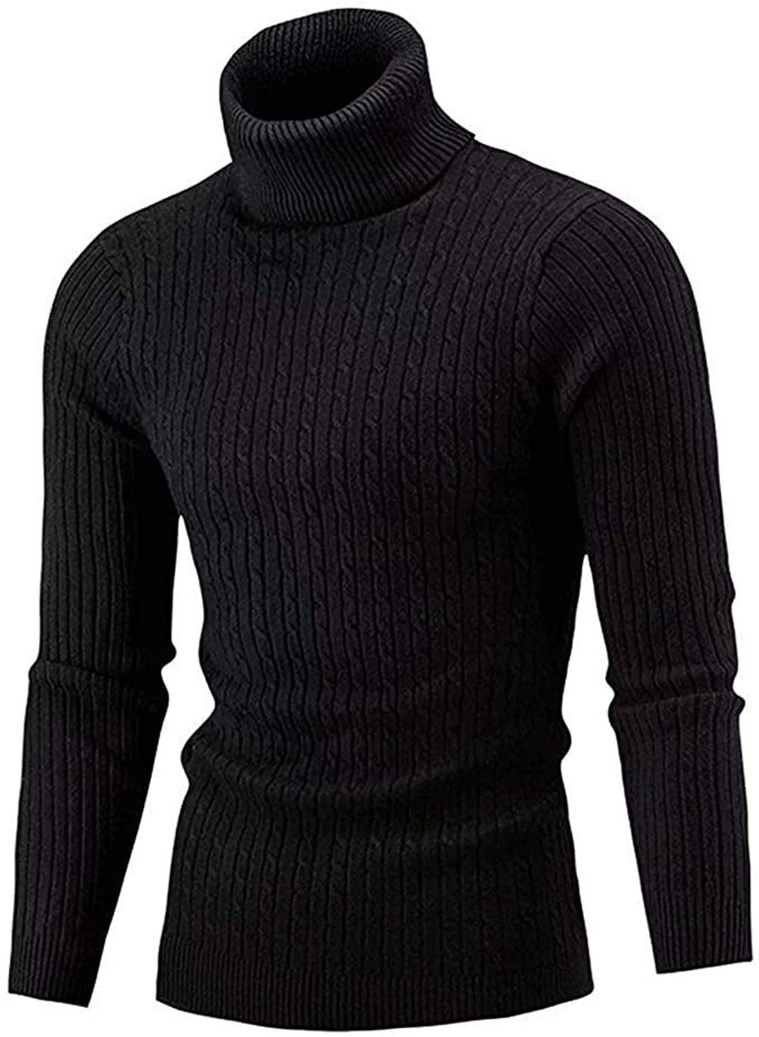 Men's Fine-knit Turtleneck Sweater Perfect for Casual or Formal Events ...