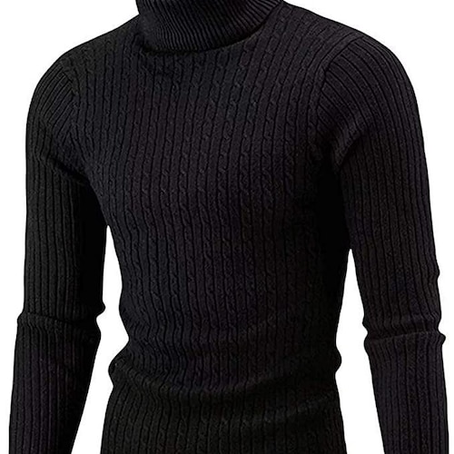 Men's Fine-knit Turtleneck Sweater Perfect for Casual or - Etsy