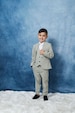 Boy's 3-Pieces Sage Green Slim Fit Linen Suit perfect for Weddings, Parties, and other Milestones 