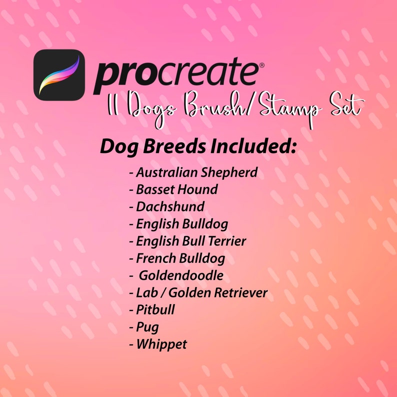 Procreate Lab Dog Procreate Dog Brush/stamp Pack - 11 Dogs Included - Digital Download - Etsy