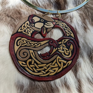 Celtic Otter Pendant Choker Necklace