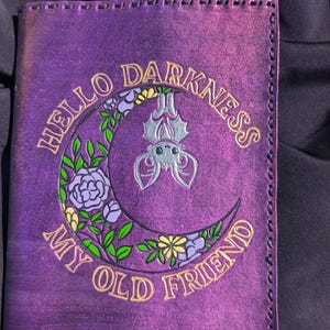Bat Moon Gothic Flowers Journal Sketchbook Notebook