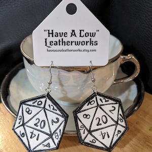 D20 Dungeons and Dragons D&D Dice Earrings