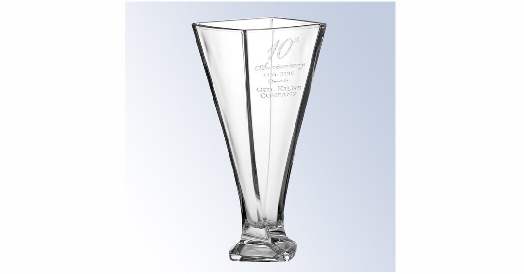 Pacific Dunes Vase.clear Non Lead Crystal Vase. Etsy