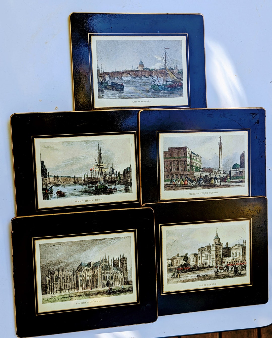 Trivets From Harrod's London With Antique British Prints Etsy