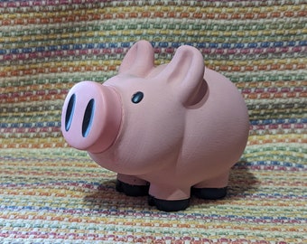 Classic Pink Piggy Bank with screw-off snout